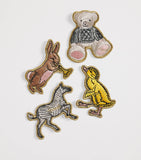 Harrods embroidered animal patches set of 8, UK version
