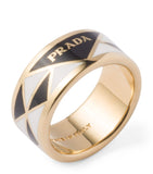 Prada enamel triangle ring black and white - British product