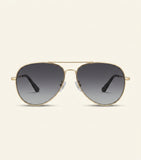 Gucci tinted aviator sunglasses with gold-tone frame, UK version