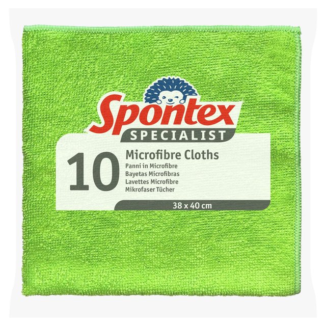 Spontex Specialist Microfibre Cloths   10 per pack