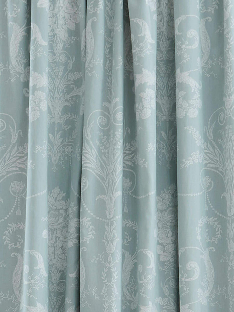 Laura Ashley Blue Duck Egg Josette Blackout Lined Pencil Pleat Curtains