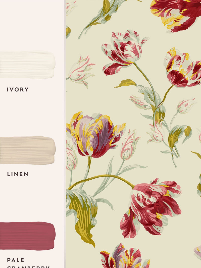 Laura Ashley wallpaper Cranberry Gosford 10m, imported from the UK