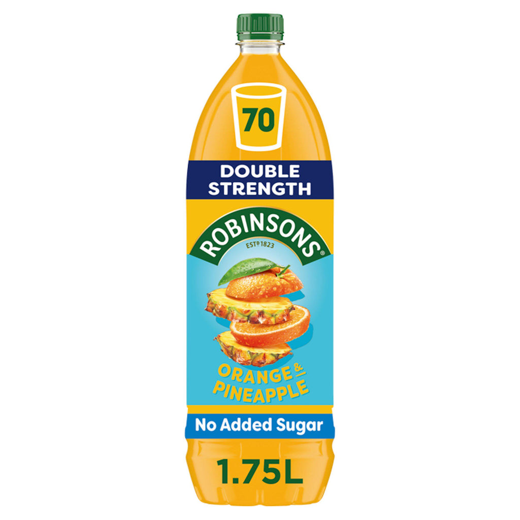 Robinsons Double Strength No Added Sugar Squash Orange & Pineapple 1.75L