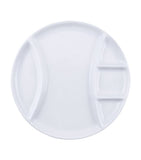SWISSMAR ceramic fondue plates set of 4 with divided sections 26cm (British brand)