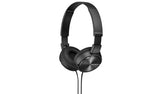 Sony ZX310 on-ear wired headphones black, imported from the UK