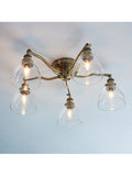 Gallery Home antique brass Pierre 5 bulb ceiling light, UK version