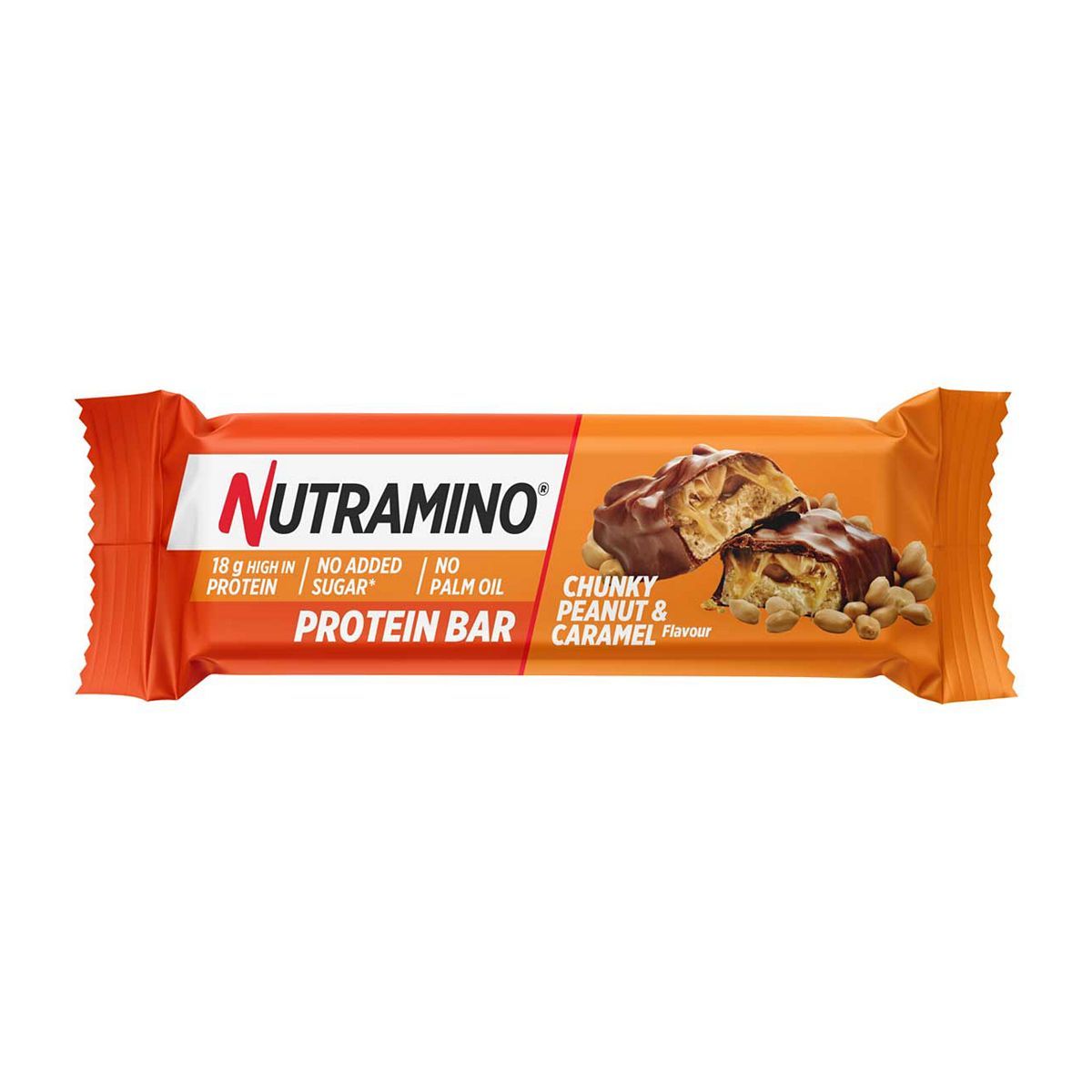 Nutramino Protein Bar Chunky Peanut & Caramel 55g Sports, Energy & Wellness Drinks Boots   