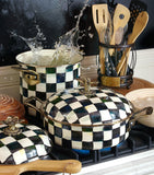 MacKenzie-Childs Courtly Check casserole dish 30.5cm, imported from the UK