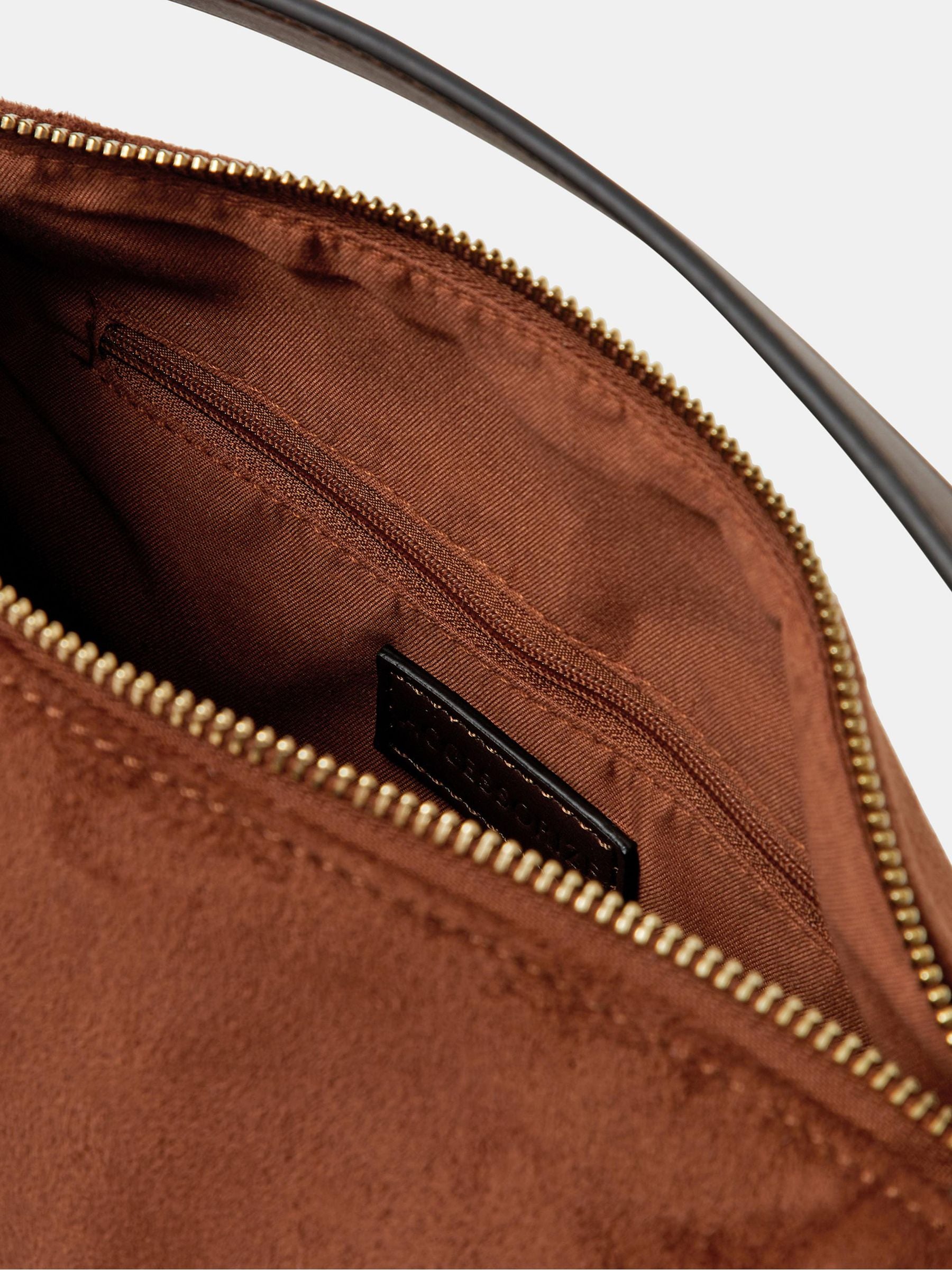 Accessorize brown faux suede handheld bag, imported from the UK