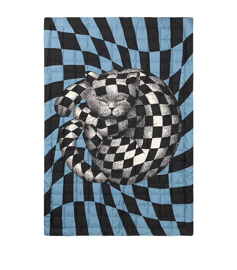 Fornasetti Silk Plaid High Fidelity Throw 140cm x 200cm - British product