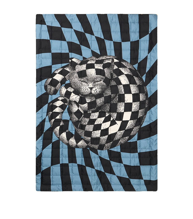 Fornasetti Silk Plaid High Fidelity Throw 140cm x 200cm - British product