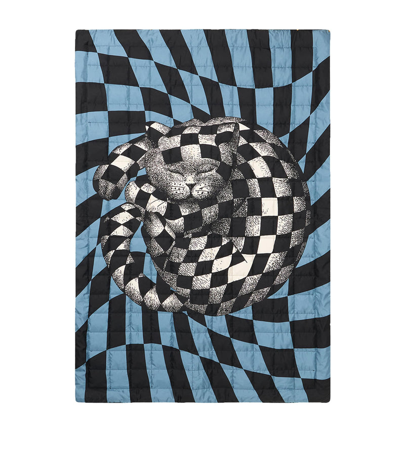 Fornasetti Silk Plaid High Fidelity Throw 140cm x 200cm - British product