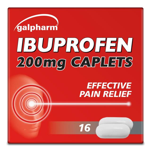 Galpharm Ibuprofen 200mg Caplets   16 per pack GOODS M&S   