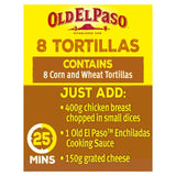 Old El Paso Corn & Wheat Tortilla Fajita Wraps   8 per pack GOODS M&S   