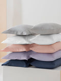 Blue polycotton fitted sheet - British product