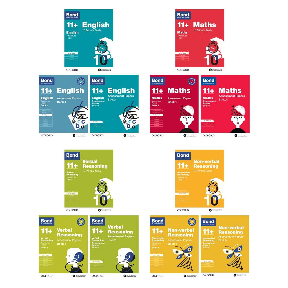Bond 11+ assessment papers pack age 10-11, imported from the UK