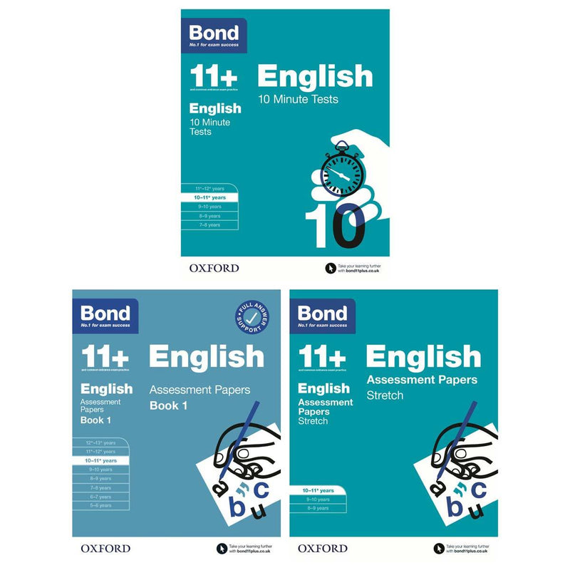 Bond 11+ assessment papers pack age 10-11, imported from the UK