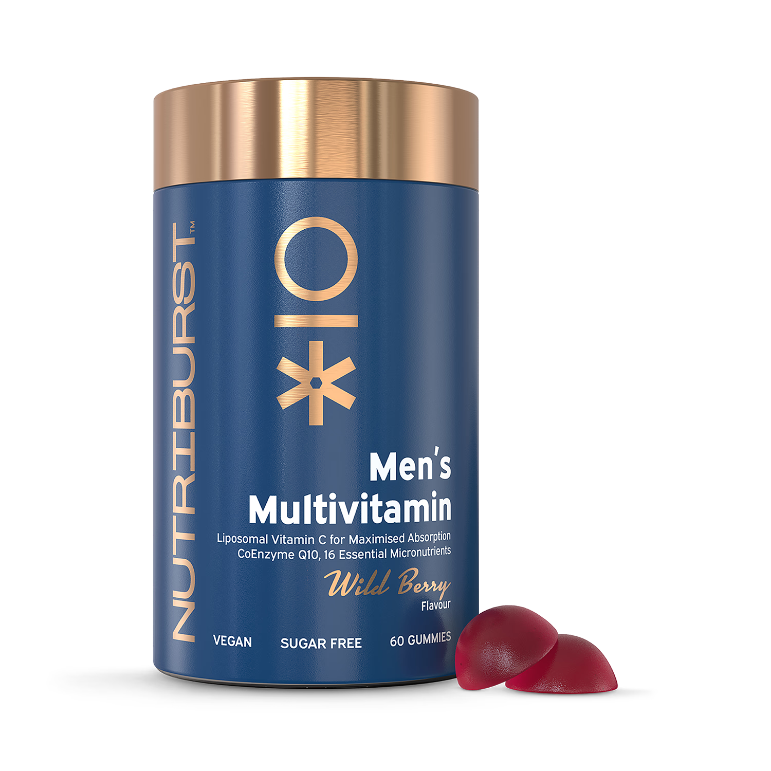 Nutriburst men's multivitamin gummies 60 count, imported from the UK
