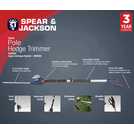 Spear & Jackson corded pole hedge trimmer 45cm (British brand)