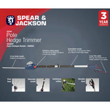 Spear & Jackson corded pole hedge trimmer 45cm (British brand)
