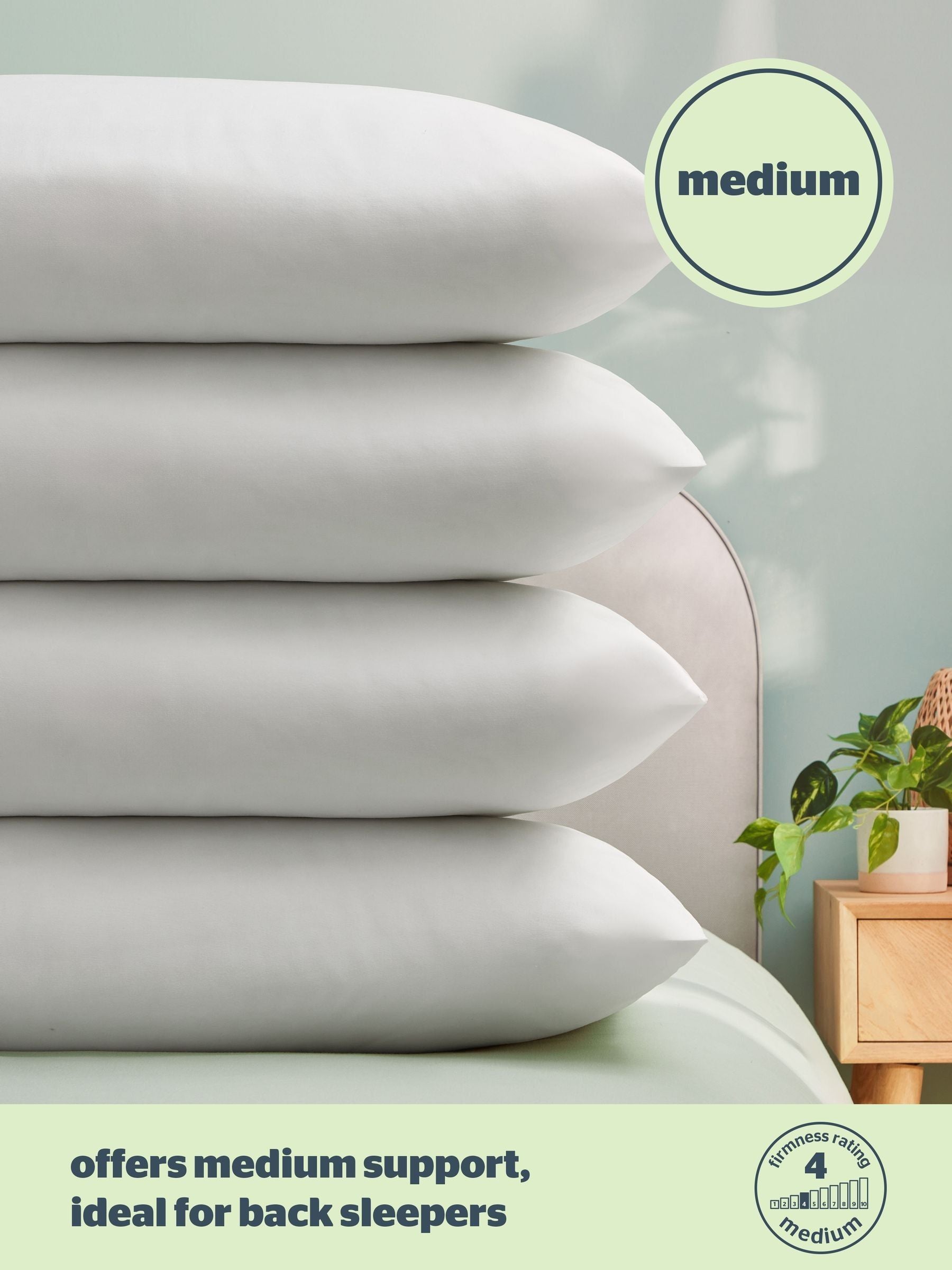 Silentnight anti allergy pillows 4 pack medium (British brand)