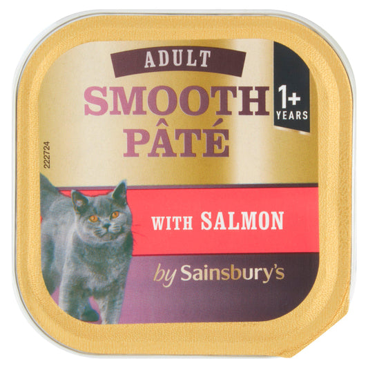 Sainsbury's Adult Fine Flakes 1+ Adult Cat Food with Salmon Pate 100g Cat pouches & trays Sainsburys   