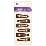 Superdrug Snap Hair Clips Brown X6 GOODS Superdrug   