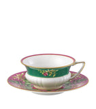 Wedgwood Pink Lotus teacup and saucer (British brand)