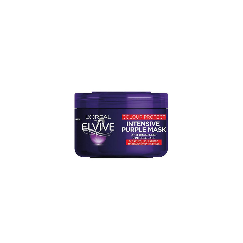 L'Oreal Paris Elvive Colour Protect Anti-Brassiness Purple Hair Mask for Coloured or Highlighted Hair 250ml