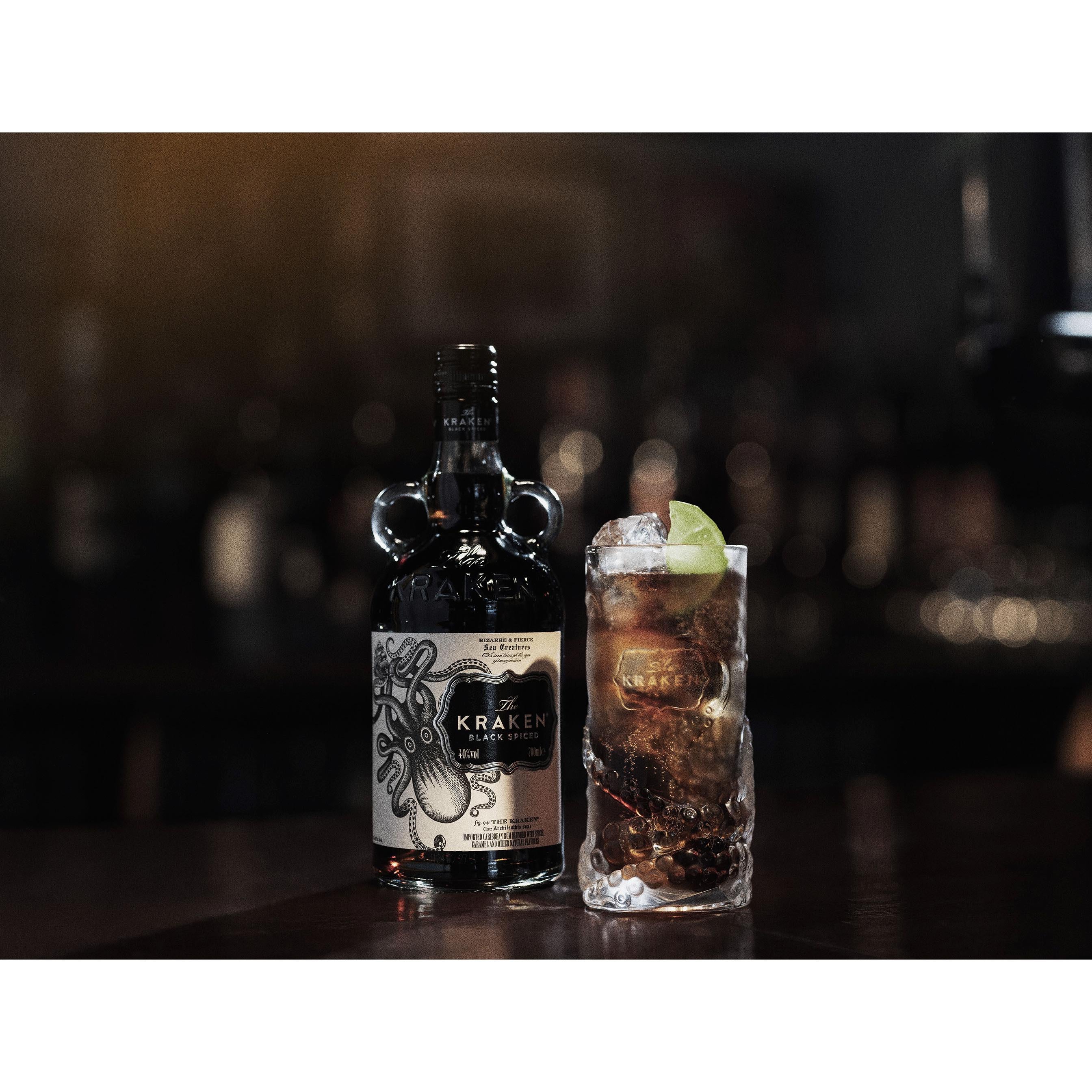 The Kraken Black Spiced Rum 70cl glass bottle (British brand)