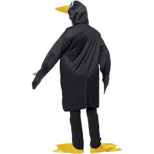 Smiffys penguin costume with bow tie and bootcovers, UK version