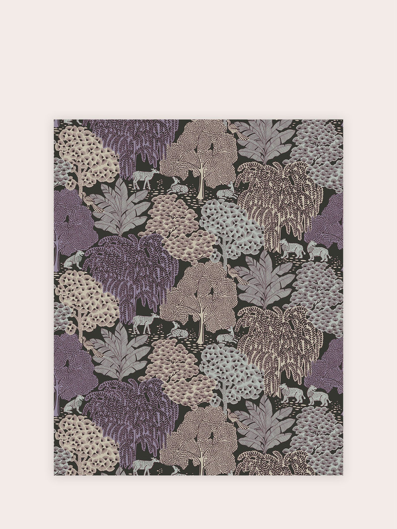 Laura Ashley wallpaper sample Violet Grey Garwood Grove A4 - British product
