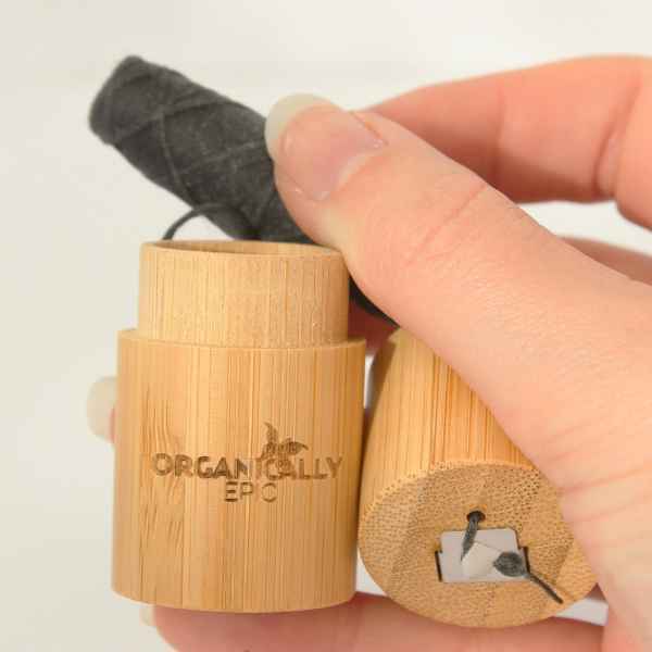 Organically Epic Charcoal Vegan Dental Floss 50 meters, imported from the UK