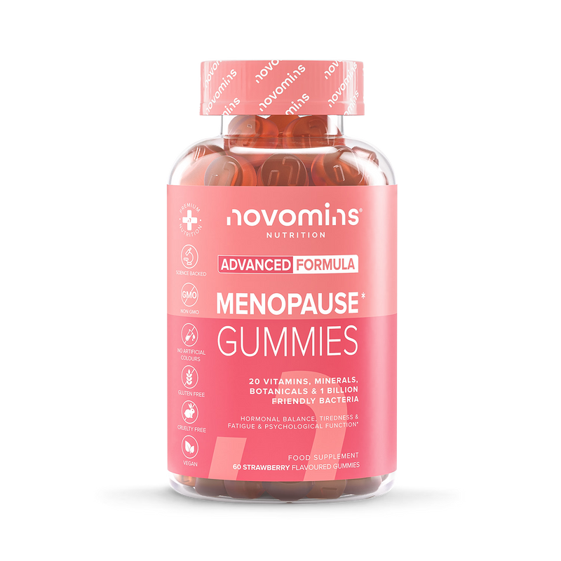 Novomins menopause strawberry gummies 60 count - British product