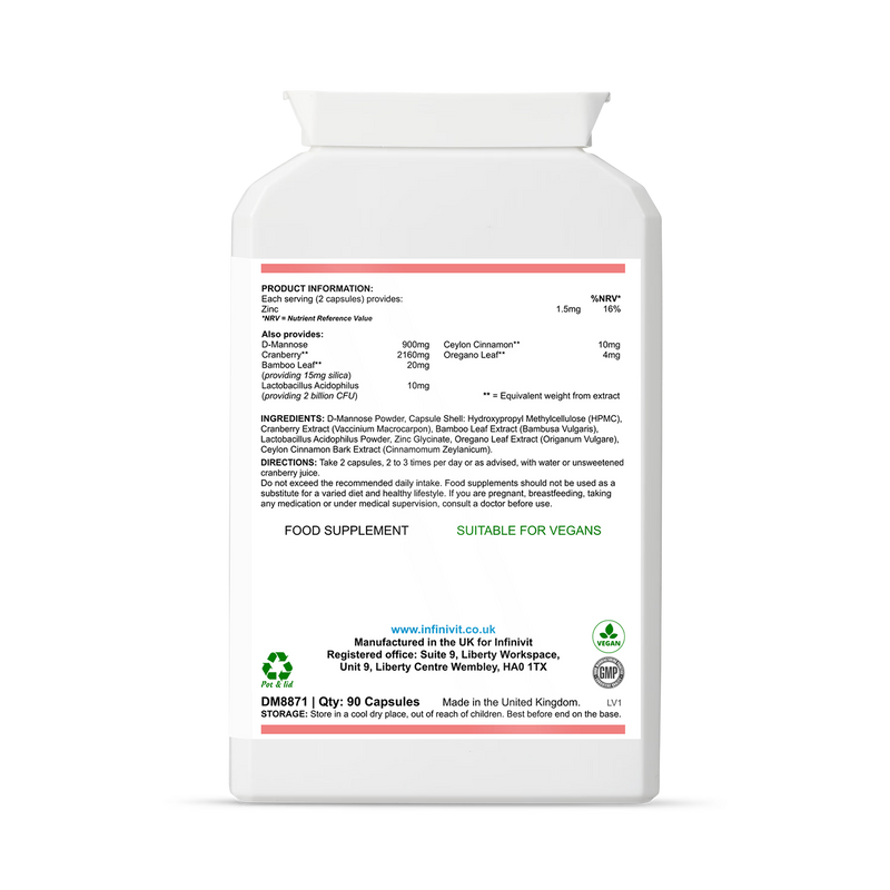 InfiniVit UroGuard Complex urinary supplement 90 capsules, imported from the UK