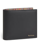 Paul Smith leather bifold wallet with iconic stripe, imported from the UK