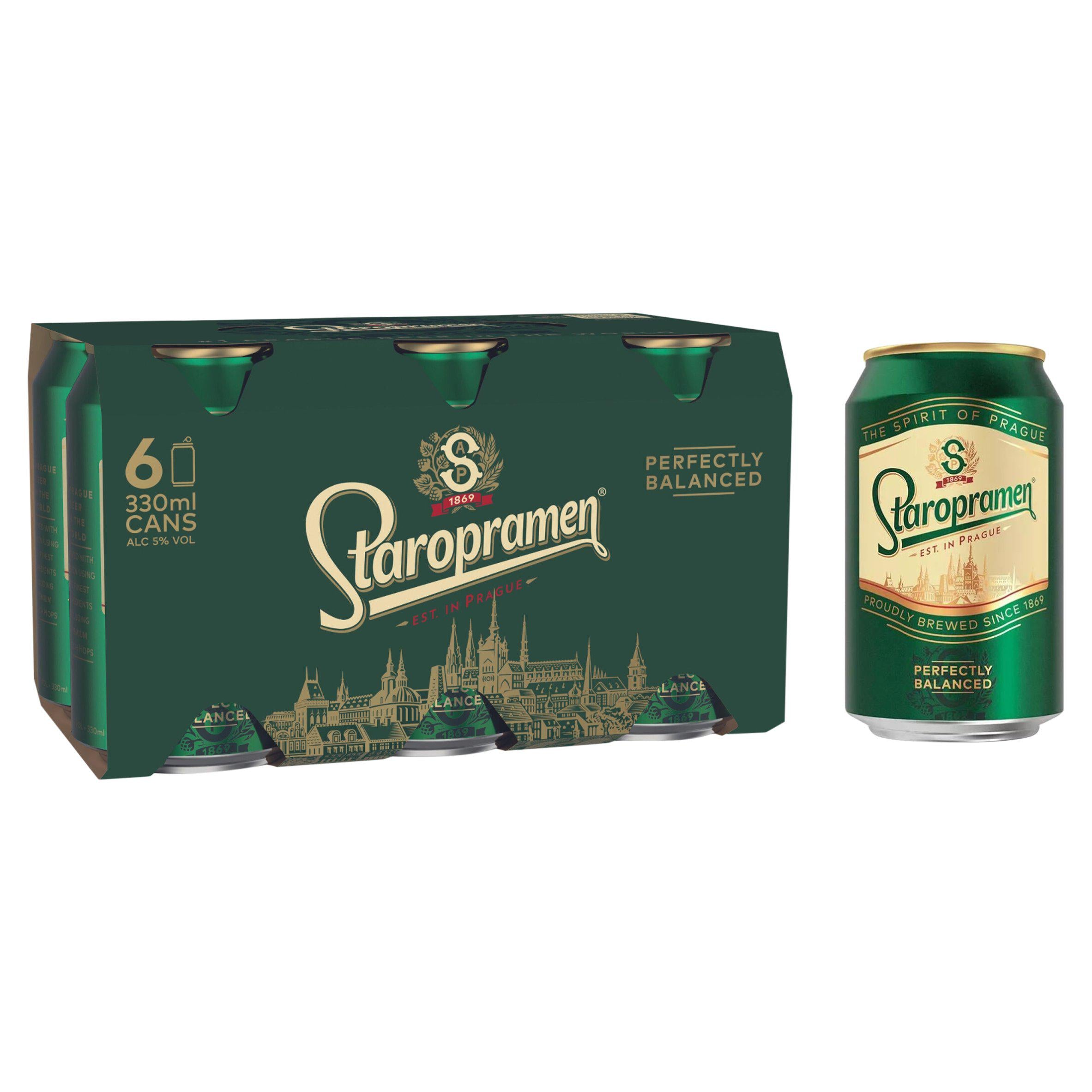 Staropramen Premium Czech Lager 6x330ml All lager Sainsburys   