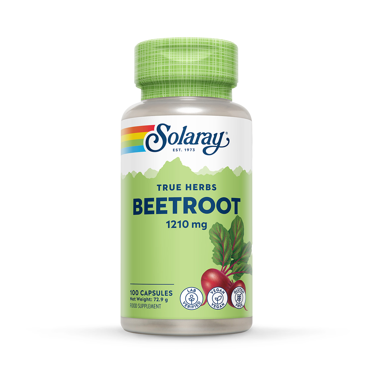 Solaray beetroot vegan capsules 100 capsules (British brand)