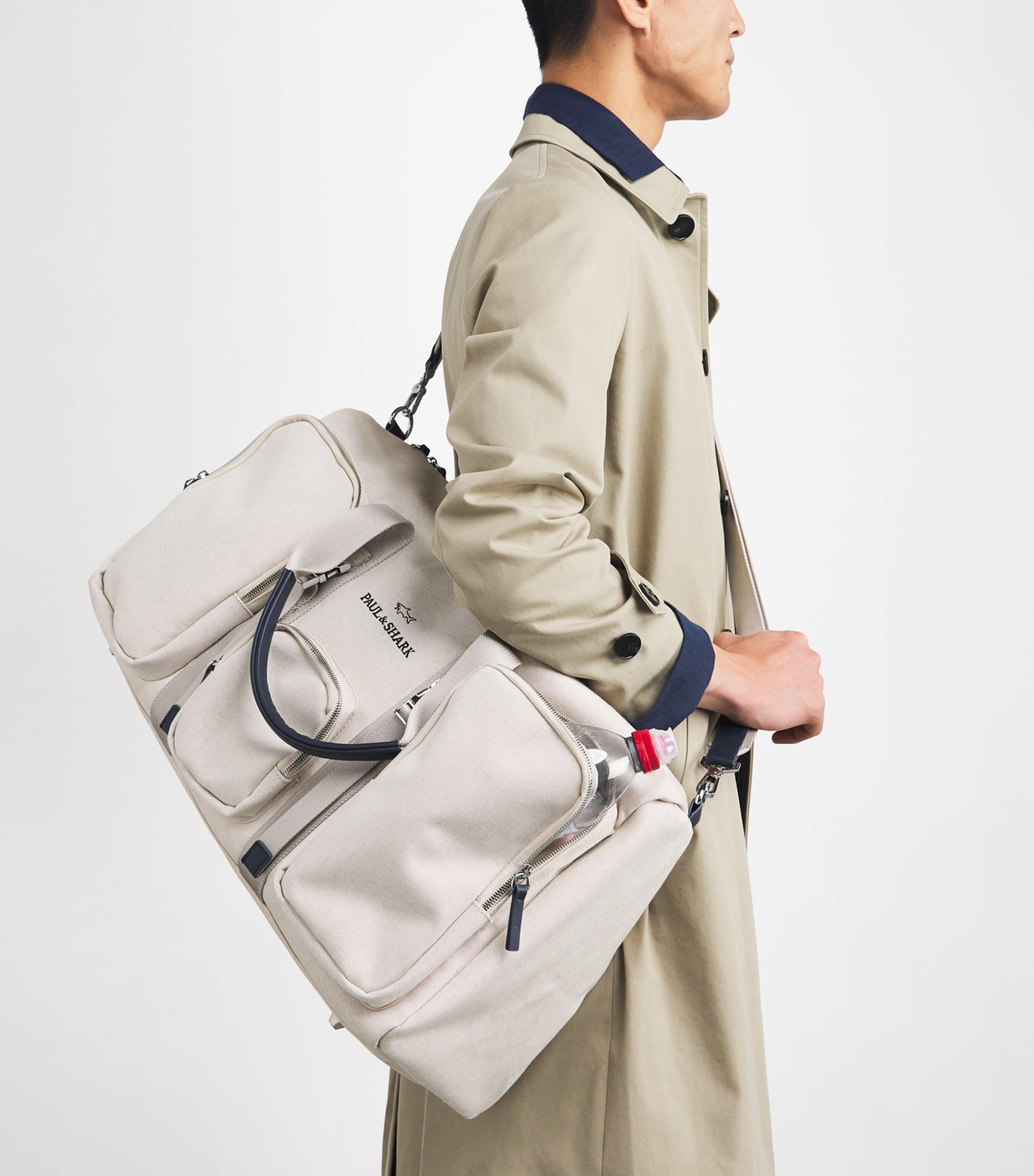 Paul & Shark cotton-blend canvas duffle bag, imported from the UK
