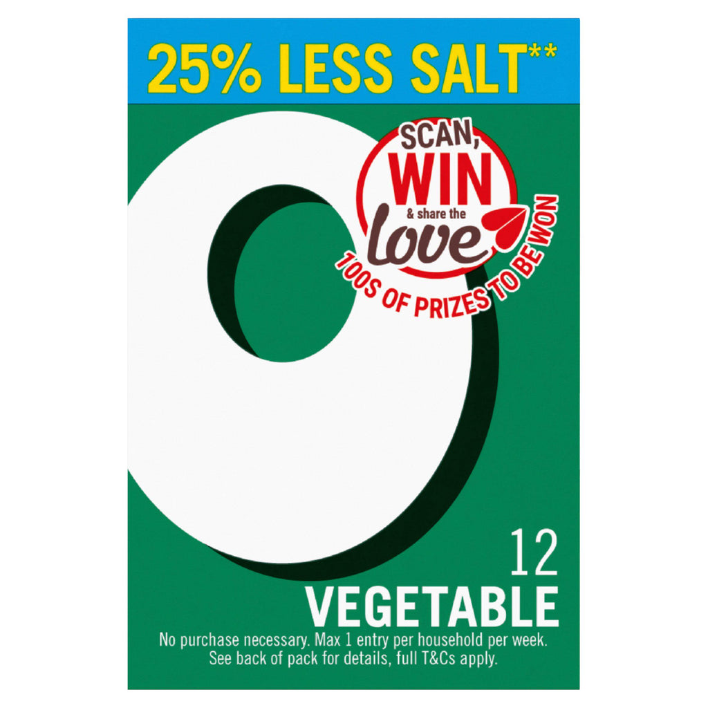 Oxo Reduced Salt Vegetable Stock Cubes x12 71g