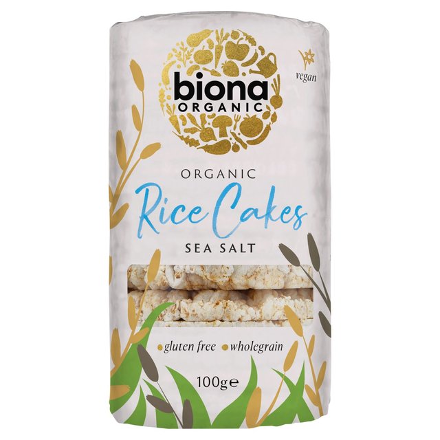 Biona Organic Rice Cakes With Sea Salt   100g GOODS M&S   