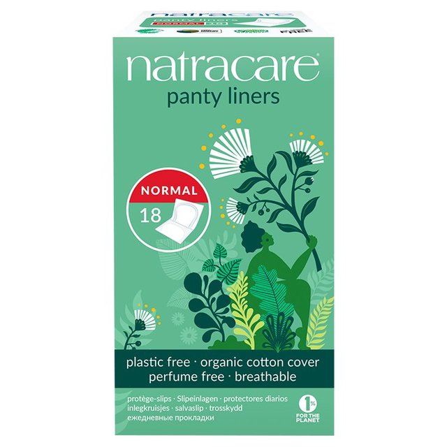 Natracare Organic Normal Cotton Pantyliners Single Wrapped   18 per pack GOODS M&S   