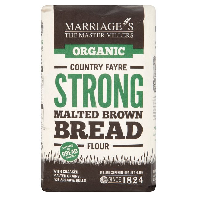 Marriage's Organic Strong Malted Brown Bread Flour   1kg GOODS M&S   