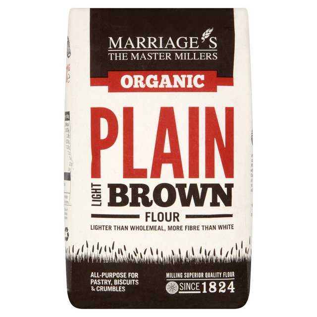 Marriage's Organic Light Brown Plain Flour   1kg