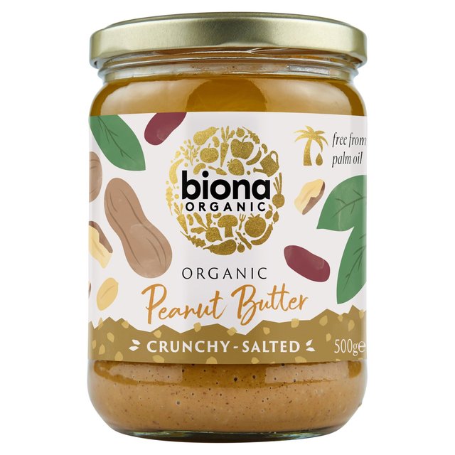 Biona Organic Peanut Butter Crunchy   500g GOODS M&S   