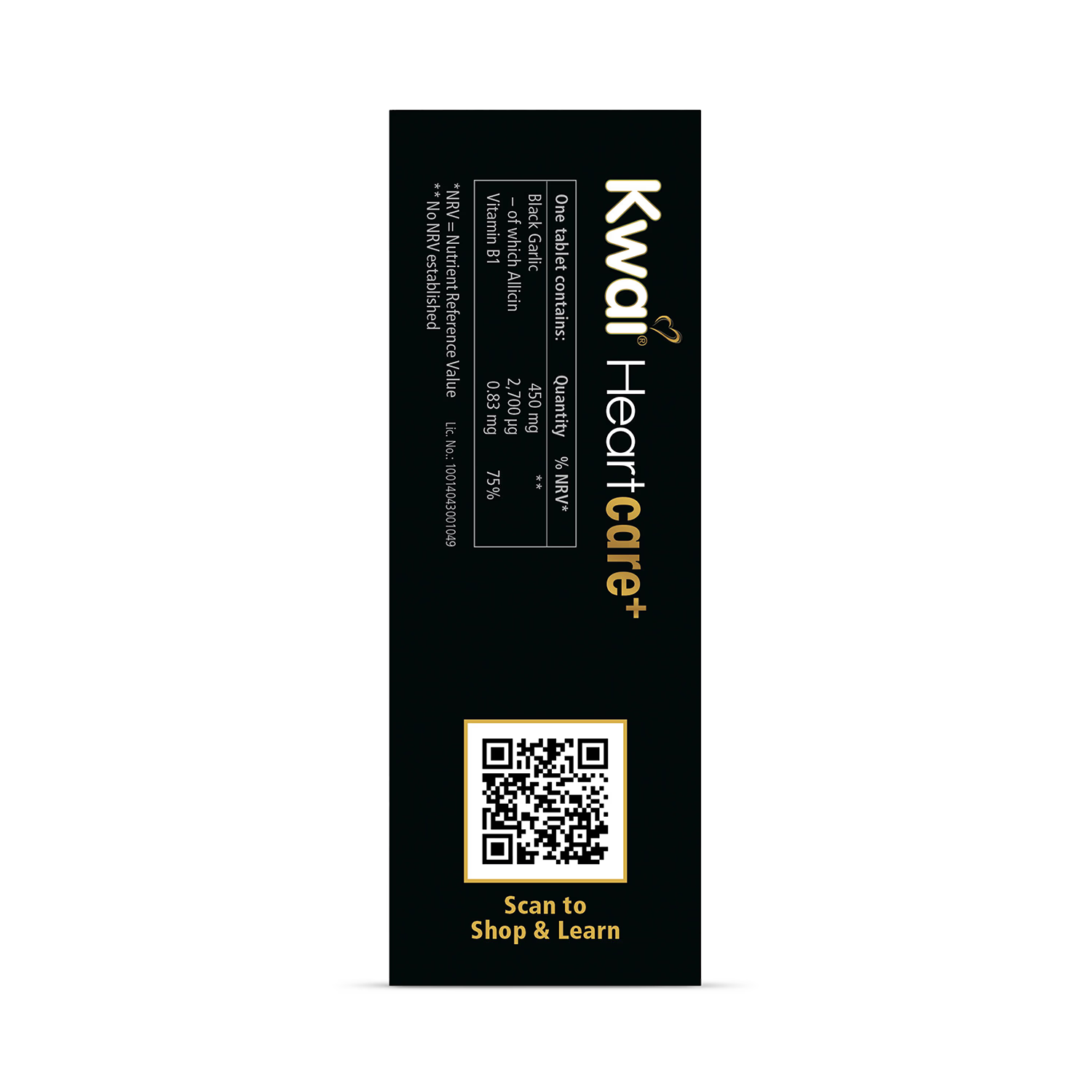 Kwai Heartcare+ Garlic Vitamin B1 supplement 30 tablets, UK version