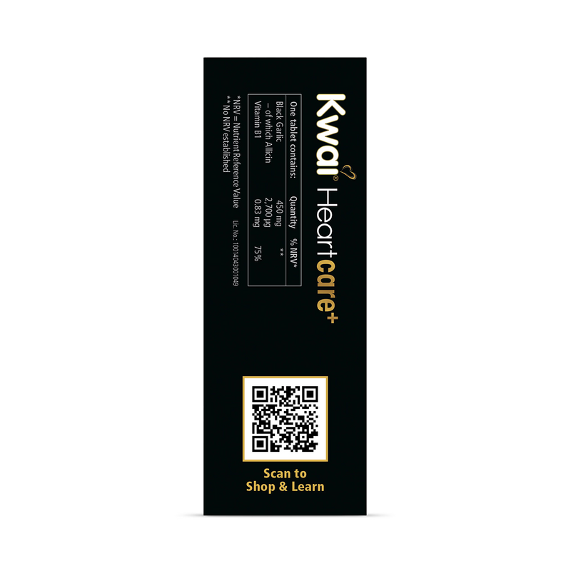 Kwai Heartcare+ Garlic Vitamin B1 supplement 30 tablets, UK version