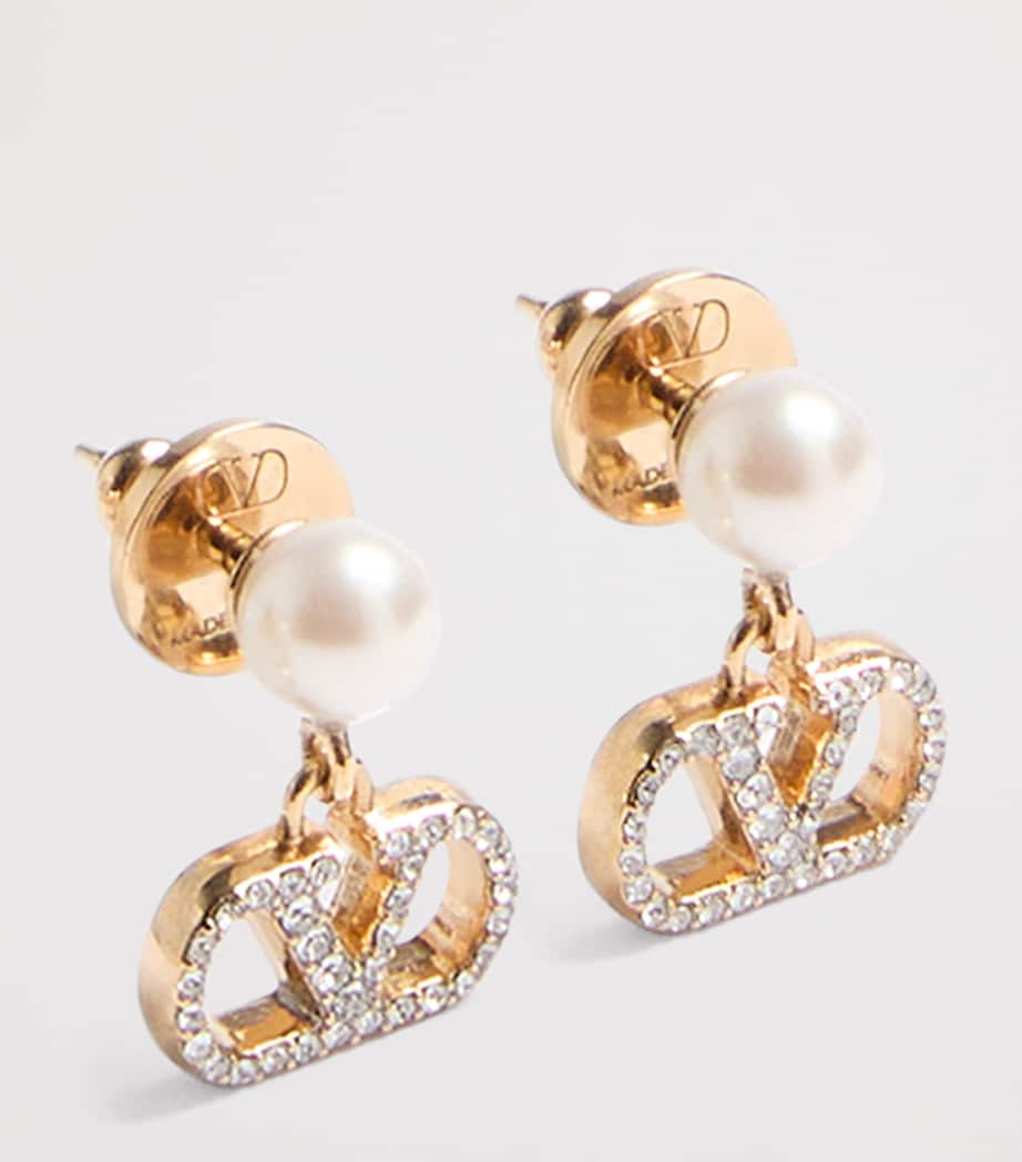 Valentino Garavani crystal Vlogo signature earrings (British brand)