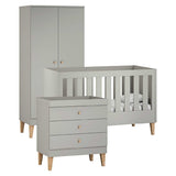 Venicci Saluzzo 3pc - Cot Bed, Chest, Wardrobe -Warm Grey GOODS Boots   