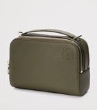 Loewe leather camera bag with two compartments and strap - British product